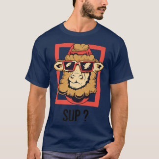T-shirt Moutons amusants avec lunettes de soleil Agricole 
