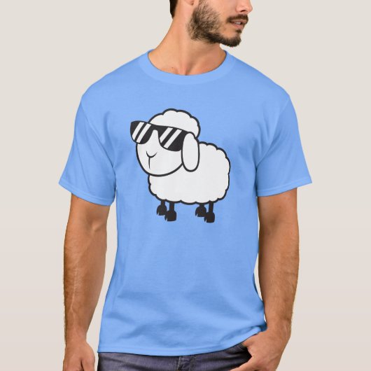 T-shirt Moutons blancs dans la bande dessinée de lunettes (Devant)