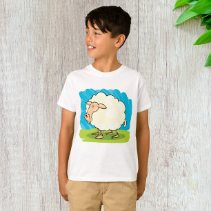 T-shirt Moutons blancs duveteux et mignons sur de l'herbe
