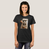 T-shirt Moutons cools buvant du café glacé (Devant entier)