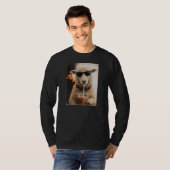 T-shirt Moutons cools buvant un café glacé (Devant entier)