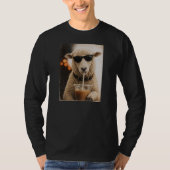 T-shirt Moutons cools buvant un café glacé (Devant)