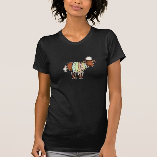 T-shirt moutons de chandail (Devant)