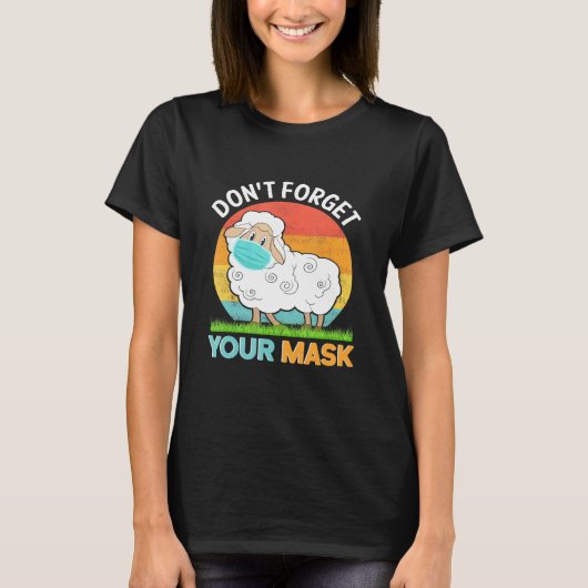 T-shirt Moutons Dites Ne Pas Oublier Votre Masque (Devant)