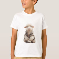 Moutons Fluffy dans un Cardigan en Laine pour Enfa