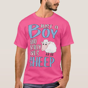 T-shirt Moutons Juste Un Garçon Qui Aime Vraiment Les Mout