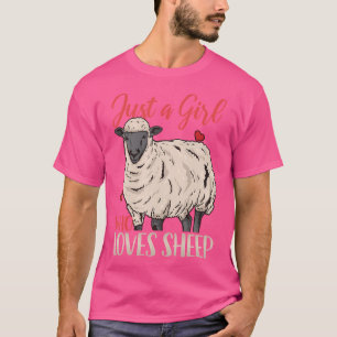 T-shirt Moutons Juste Une Fille Qui Aime Moutons Drôle