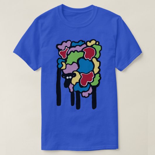 T-shirt Moutons multicolores (Design devant)