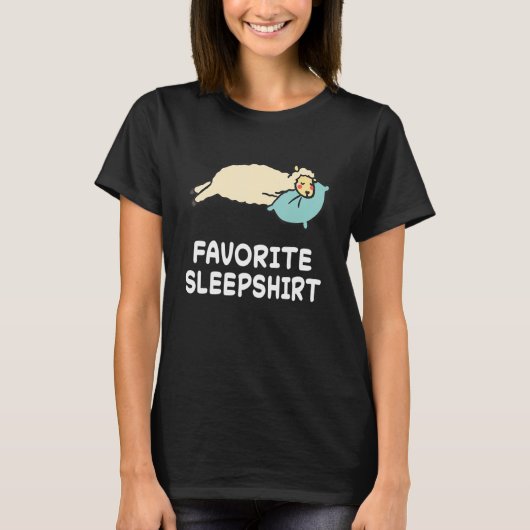 T-shirt Moutons Nap Dormir Dormir Pyjama Pyjama Nig (Devant)
