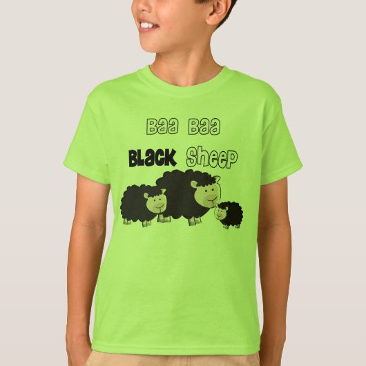 T-shirt Moutons noirs Conception "Moutons noirs Baa Baa" (Devant)