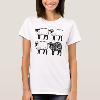 T-shirt Moutons noirs de damassé