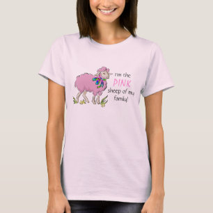 T-shirt Moutons roses de la famille