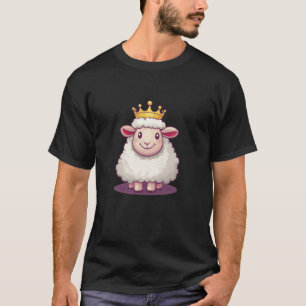 T-shirt Moutons royaux amusants règne avec un costume de l