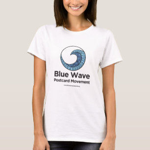 T-shirt Mouvement de cartes postales Blue Wave