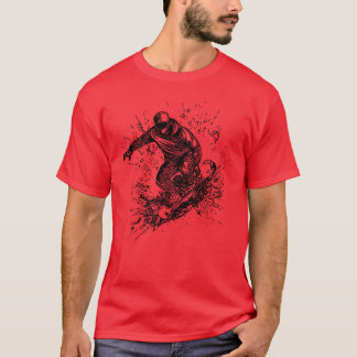 T-shirt Mouvement de snowboard de style saut Cool Mountain