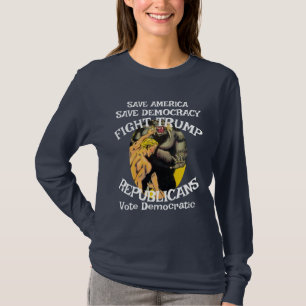 T-shirt Mouvement intestinal Trump Jésus manches longues