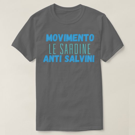 T-shirt Movimento Le Sardine Anti-Salvini  (Design devant)