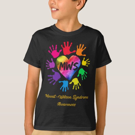 T-shirt Mowat Wilson Syndrome Sensibilisation Mains Cadeau (Devant)