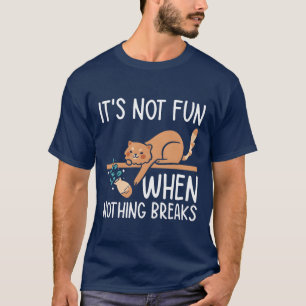 T-shirt Moyenne Chat Ligne de dessin Art Chat Propriétaire