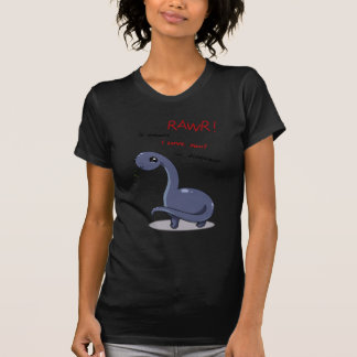 T-shirt moyens de rawr de brontosaure je t'aime
