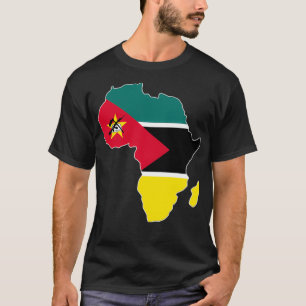 T-shirt Mozambique Clipped inside Africa Map