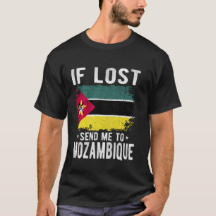 T-shirt Mozambique Drapeau Souvenir - Si perdu envoyez-moi