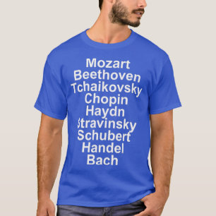 T-shirt Mozart Beethoven Chopin Bach Musique classique