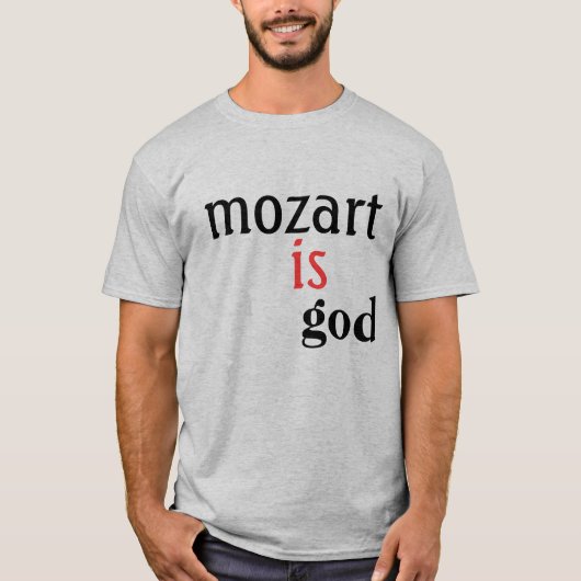 T-shirt mozart, est, un dieu (Devant)