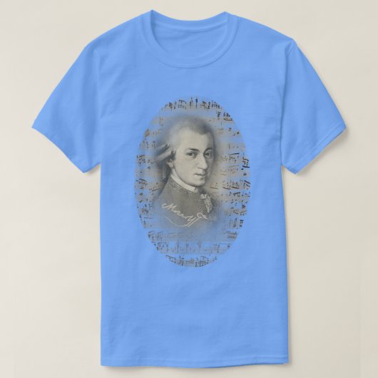 T-shirt Mozart Mozart Portrait Musique classique Lover Cad (Design devant)