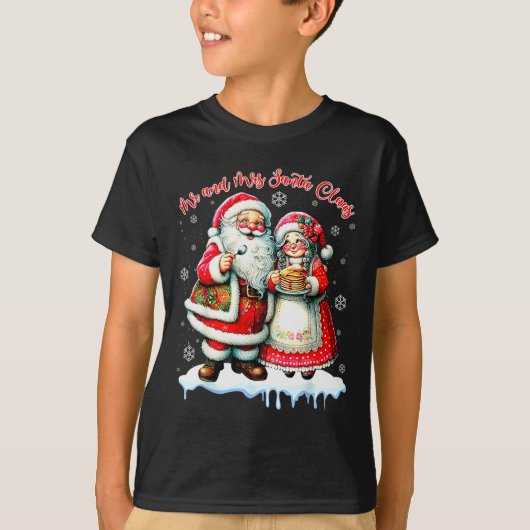 T-shirt Mr & Mrs Santa Claus Christmas Matching Couple (Devant)
