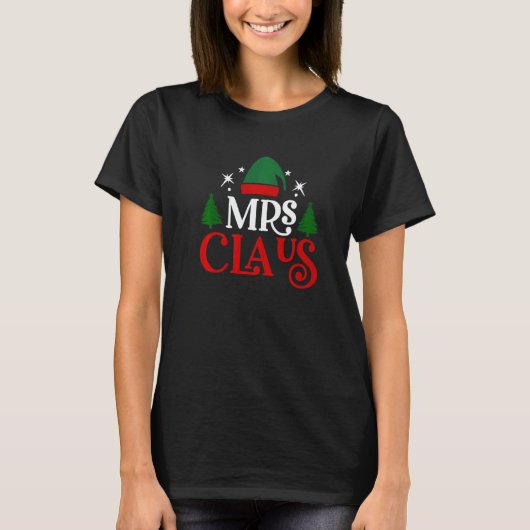 T-shirt Mr Claus & Mrs Claus Christmas Matching Couple Xm (Devant)