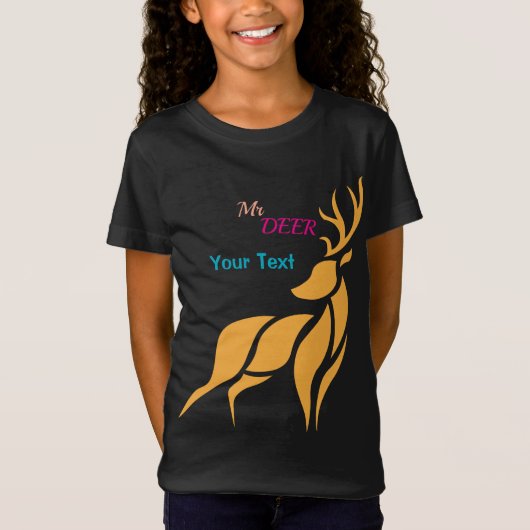 T-Shirt Mr. Deer Graphic – Rustic Woodland Style (Devant)