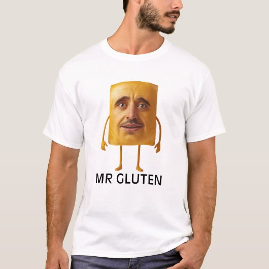 T-shirt Mr Gluten Bread Joke t shirt (Devant)