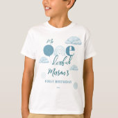 T-shirt Mr Onederful Blue Sky Cloud Boho First Birthday (Devant)