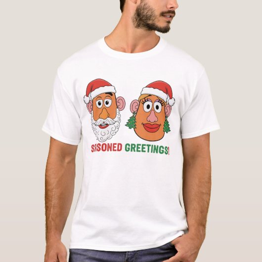 T-shirt Mr Potato and Ms Potato Seasoned Greetings Christm (Devant)