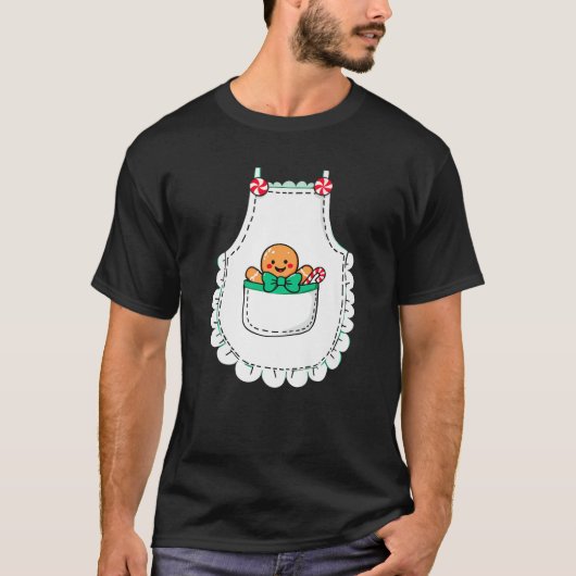 T-shirt Mrs Santa Claus Apron Gingerbread Candy Cane Chris (Devant)
