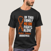 T-shirt Ms Multiple Sclerosis Awareness Orange Ribbon (Devant)