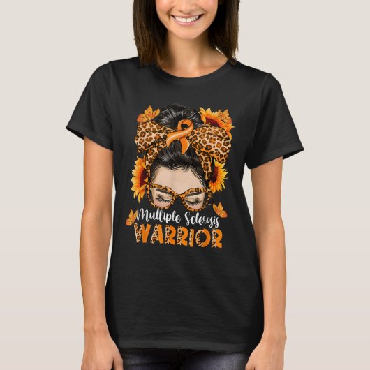 T-shirt Ms Multiple Sclerosis Guerrier Sensibilisation Ora (Devant)