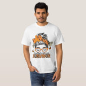 T-shirt MS Survivor Messy Bun Multiple Sclerosis Awareness (Devant entier)