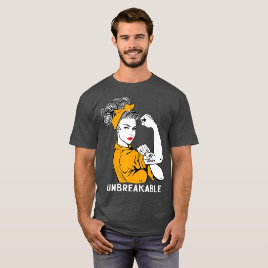 T-shirt MS Warrior Sclérose en plaques indestructible (Devant entier)