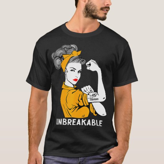 T-shirt MS Warrior Sclérose en plaques indestructible (Devant)