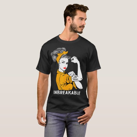 T-shirt MS Warrior Sclérose en plaques indestructible (Devant entier)
