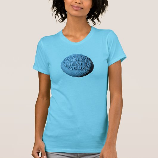 T-shirt MST3K Lune (Aqua Lumière) (Devant)