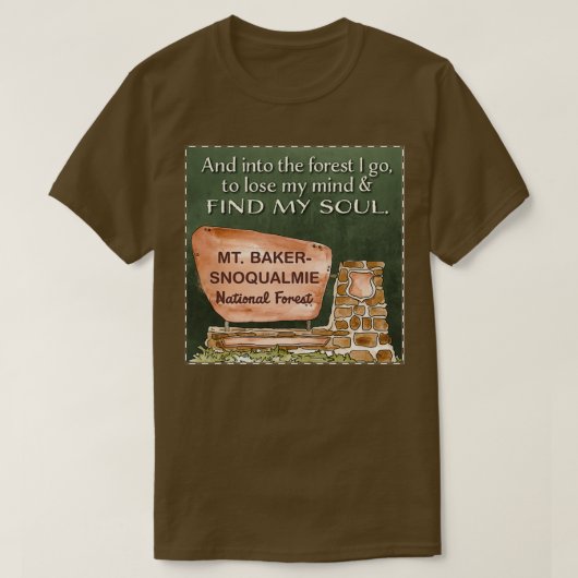 T-shirt Mt BakerSnoqualmie National Forest GGGG (Design devant)