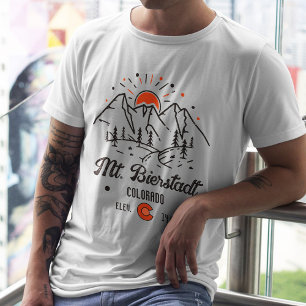 T-shirt Mt Bierstadt Colorado 14ers Montagnes Minimalistes