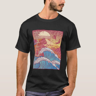 T-shirt Mt Fuji Great Wave Off Kanagawa Japan Inspired Mou