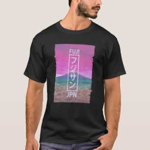 T-shirt Mt Fuji Japon Glitch Japonais Vaporwave esthétique