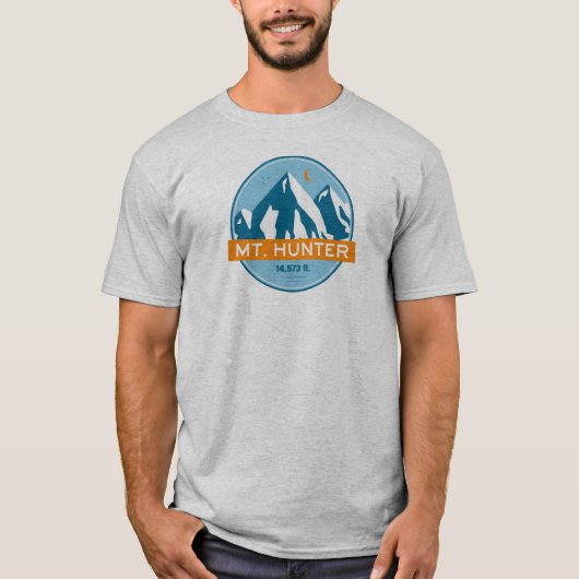T-shirt Mt Hunter Alaska Stars Moon (Devant)