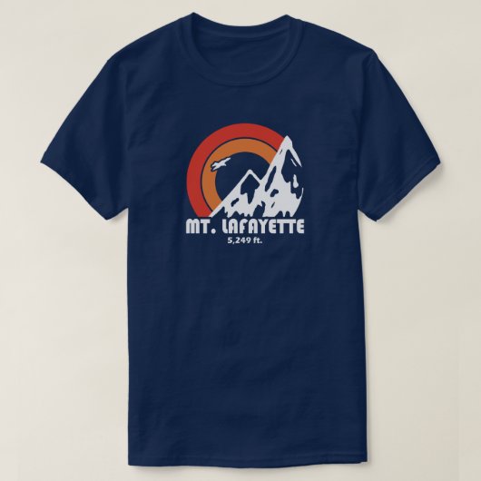 T-shirt Mt. Lafayette New Hampshire Sun Eagle (Design devant)