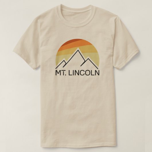 T-shirt Mt. Lincoln New Hampshire Retro (Design devant)